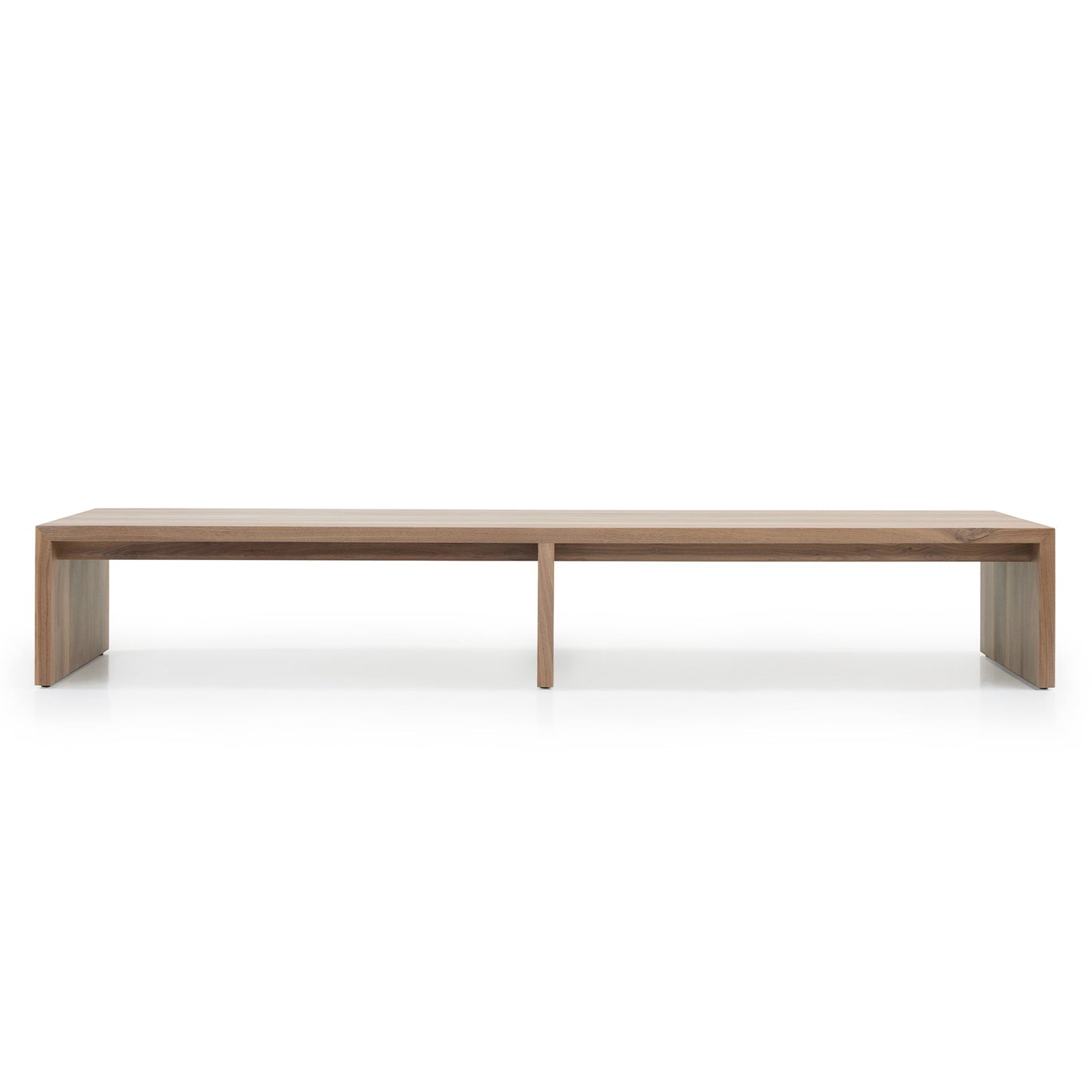 Minimalist wooden coffee table with clean lines and warm natural finish in the custom order Menorca design