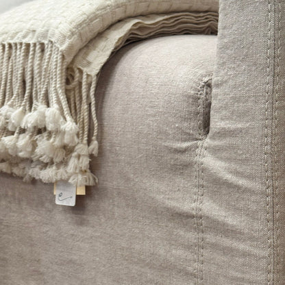 Thibaut Flax Linen Slipcovered Sofa 98in