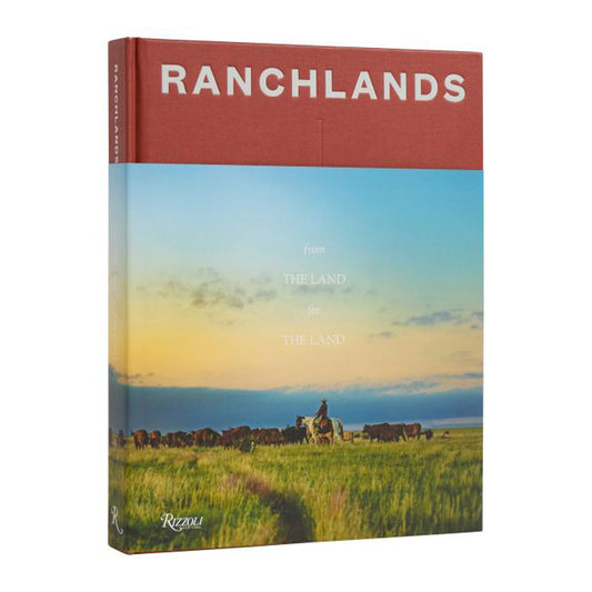 Book titled 'Ranchlands' with a cover featuring a pastoral scene and Rizzoli logo.