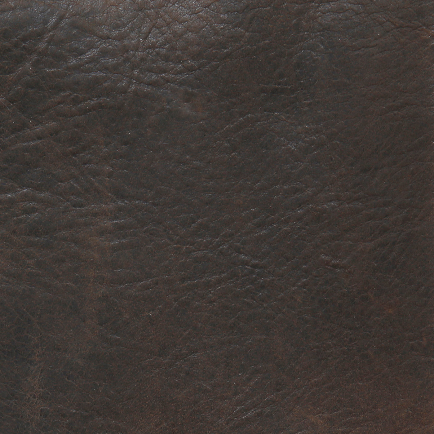 Dark brown leather with a textured, slightly cracked surface.