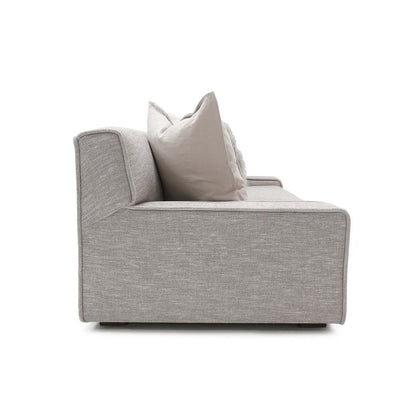 Custom order Esme sofa modern minimalist gray fabric sofa with clean lines and textured weave