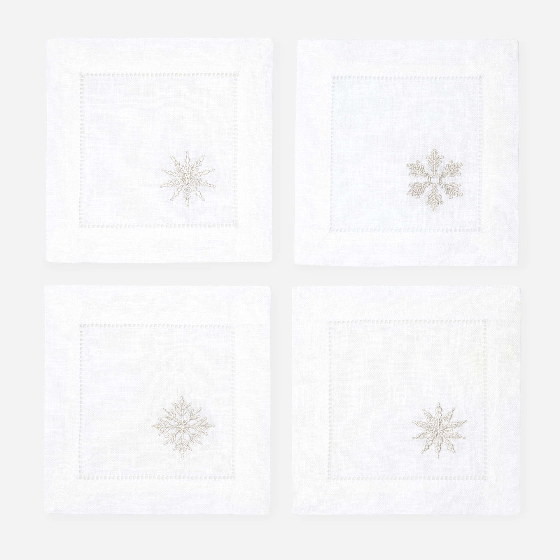 Set of Four Holiday Napkins