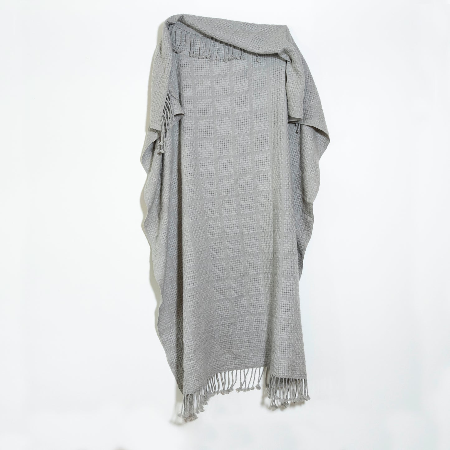 Basket Weave Blue Throw