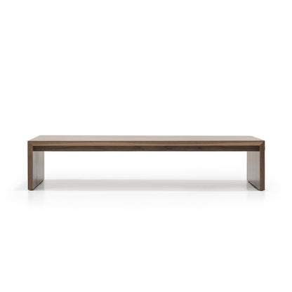 Custom order Menorca coffee table in dark wood with sleek minimalist rectangular design