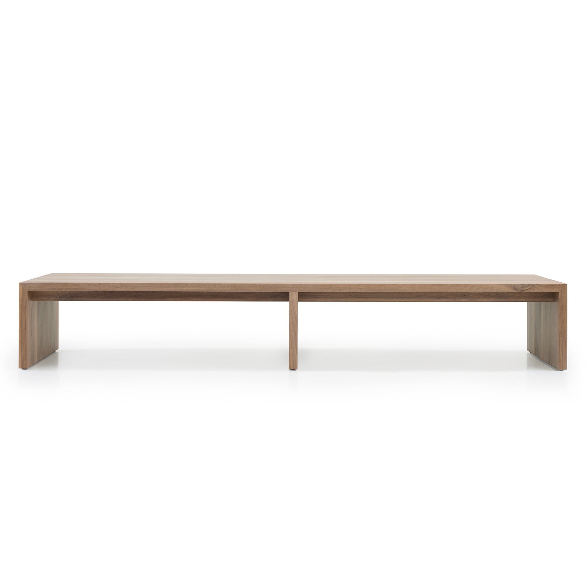 Minimalist wooden coffee table with clean lines and warm natural finish in the custom order Menorca design