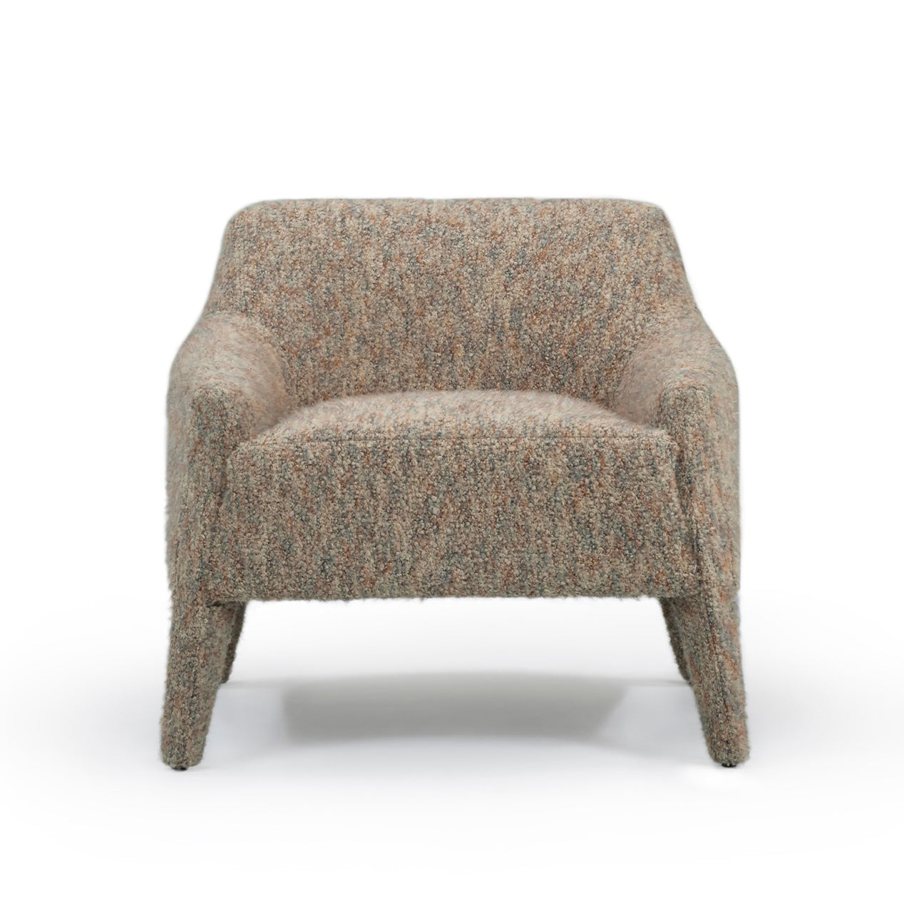 Beige textured fabric armchair with cozy modern design in the custom order Murphy chair collection
