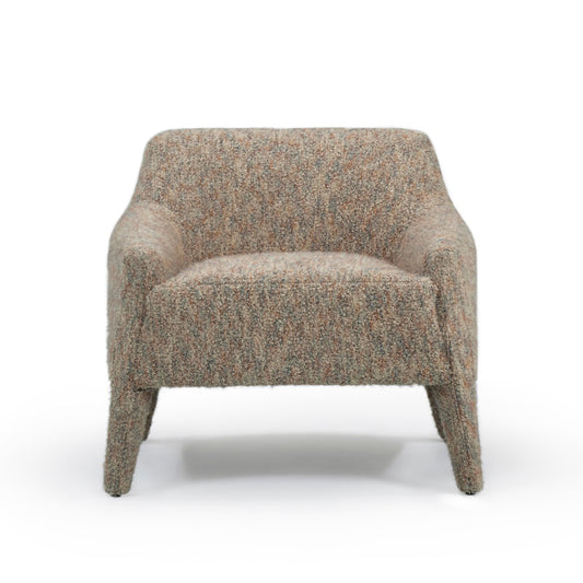 Beige textured fabric armchair with cozy modern design in the custom order Murphy chair collection