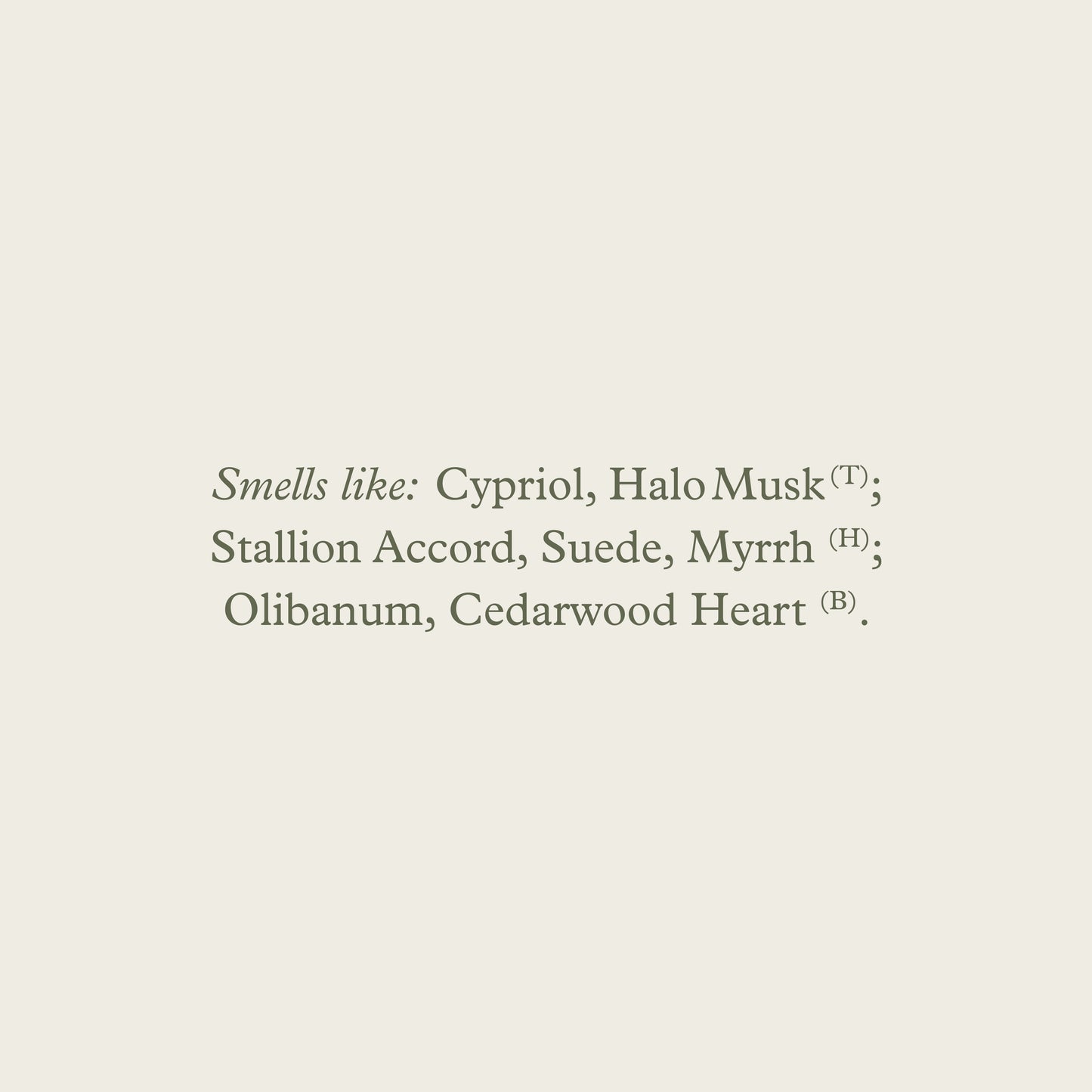 Maison d’etto candle rotano scent profile label showing cyriol halo musk suede myrrh olibanum and cedarwood notes