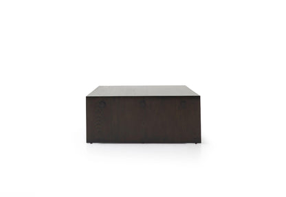 Menorca ash coffee table 60 inch dark brown rectangular with sleek minimalist design and metallic hardware accents floor model