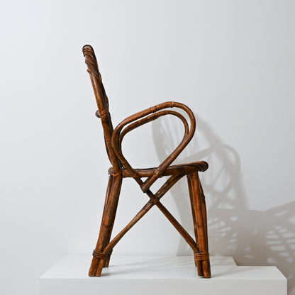 1950s Bentwood and Wicker Arm Chairs