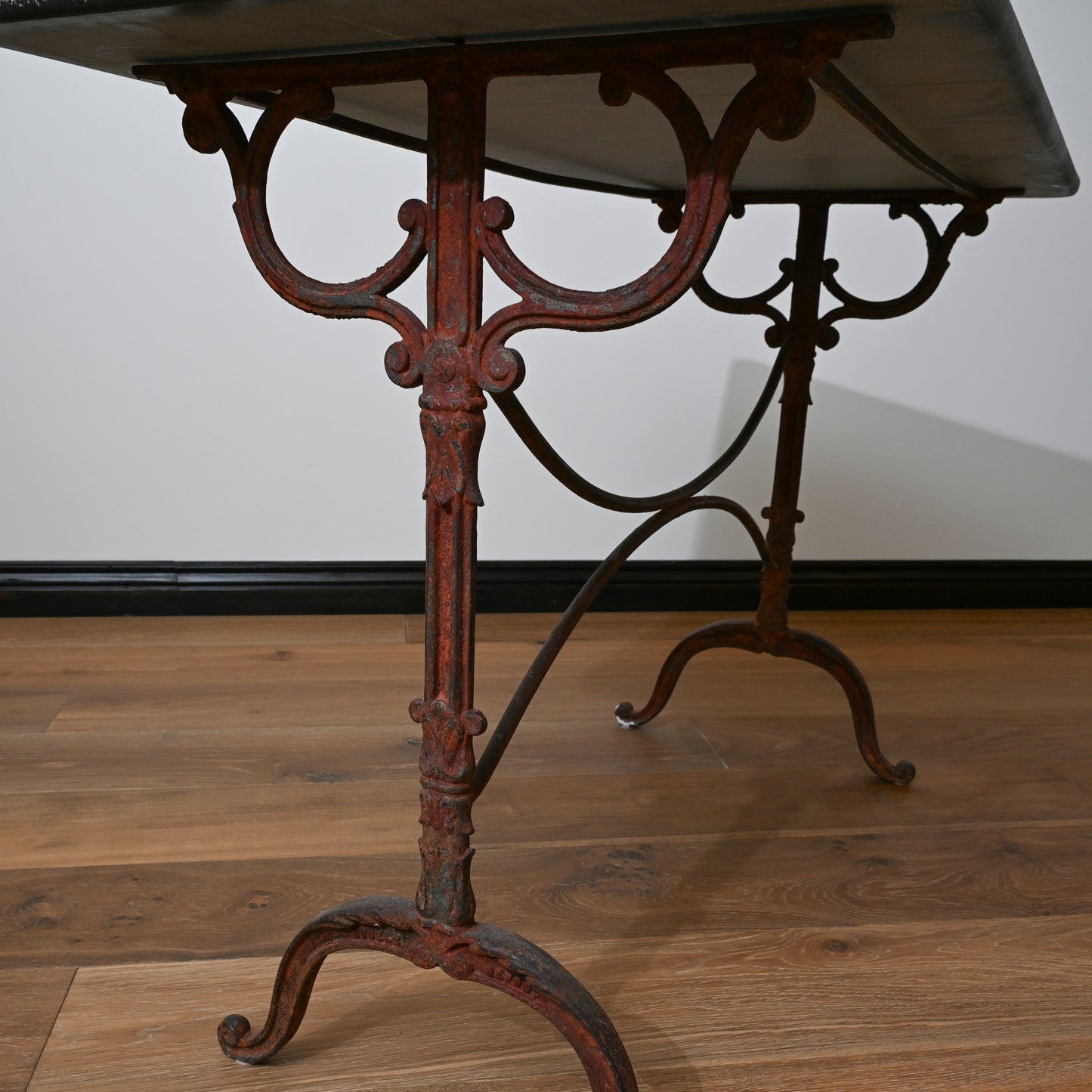 19th C French Garden Table with Blue Stone Top