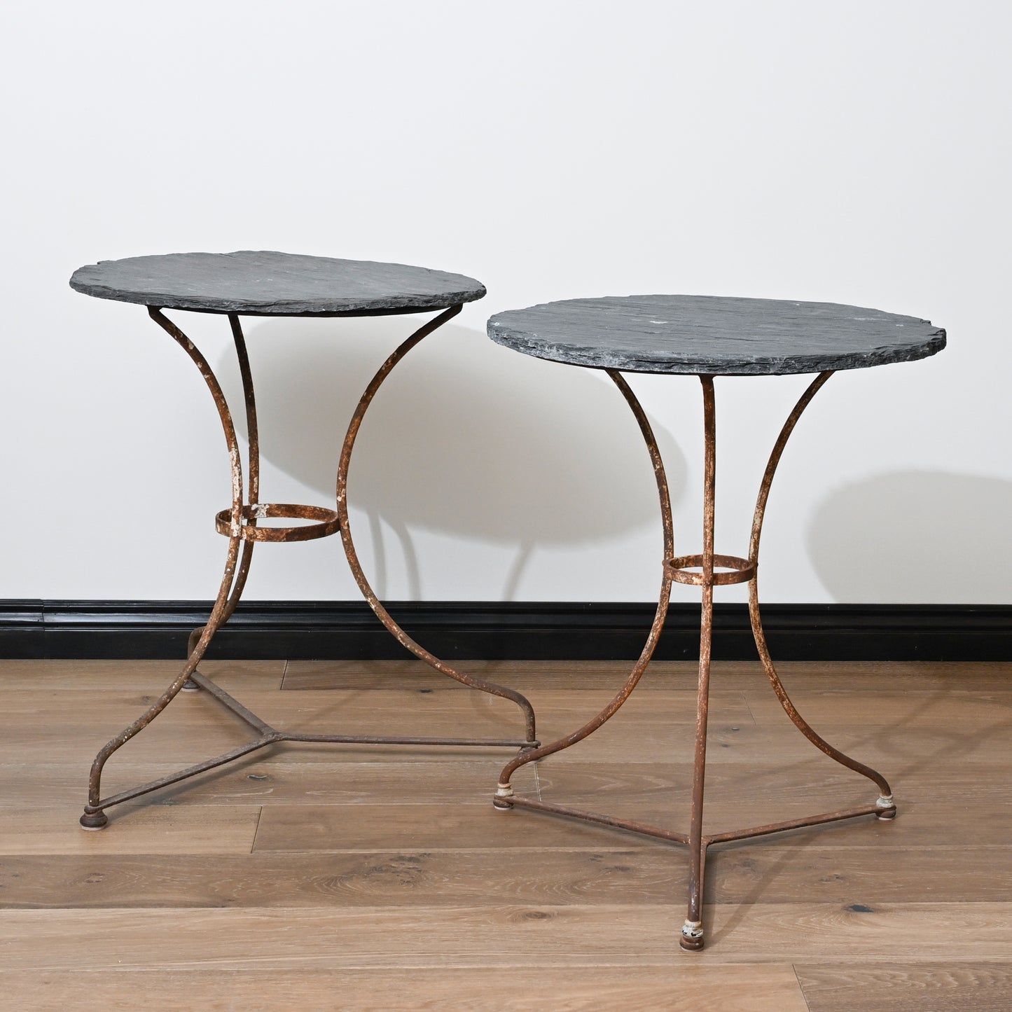 Antique French Bistro Table with Slate Top