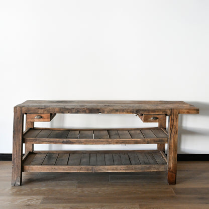 Early to Mid 20th C French Oak Workbench