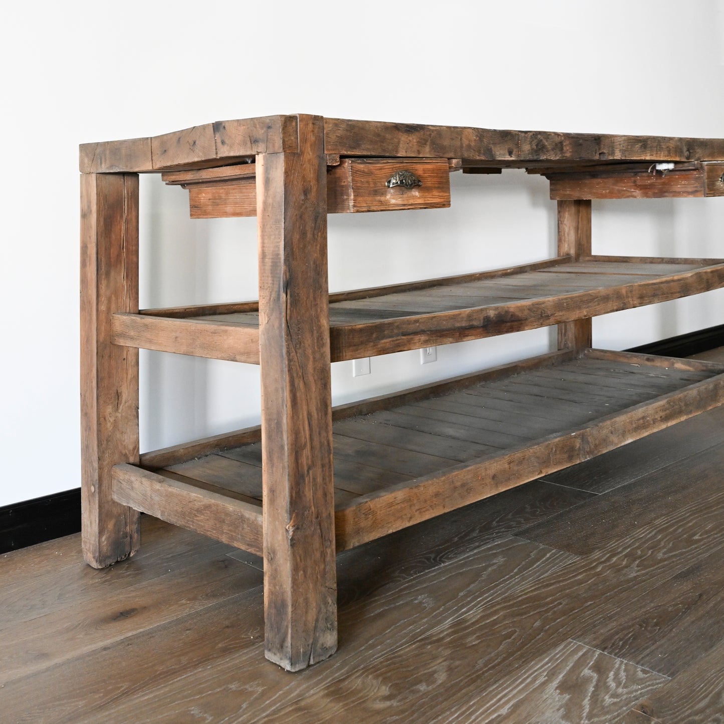 Early to Mid 20th C French Oak Workbench