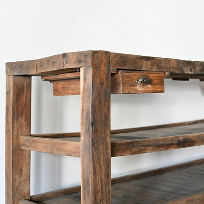 Early to Mid 20th C French Oak Workbench