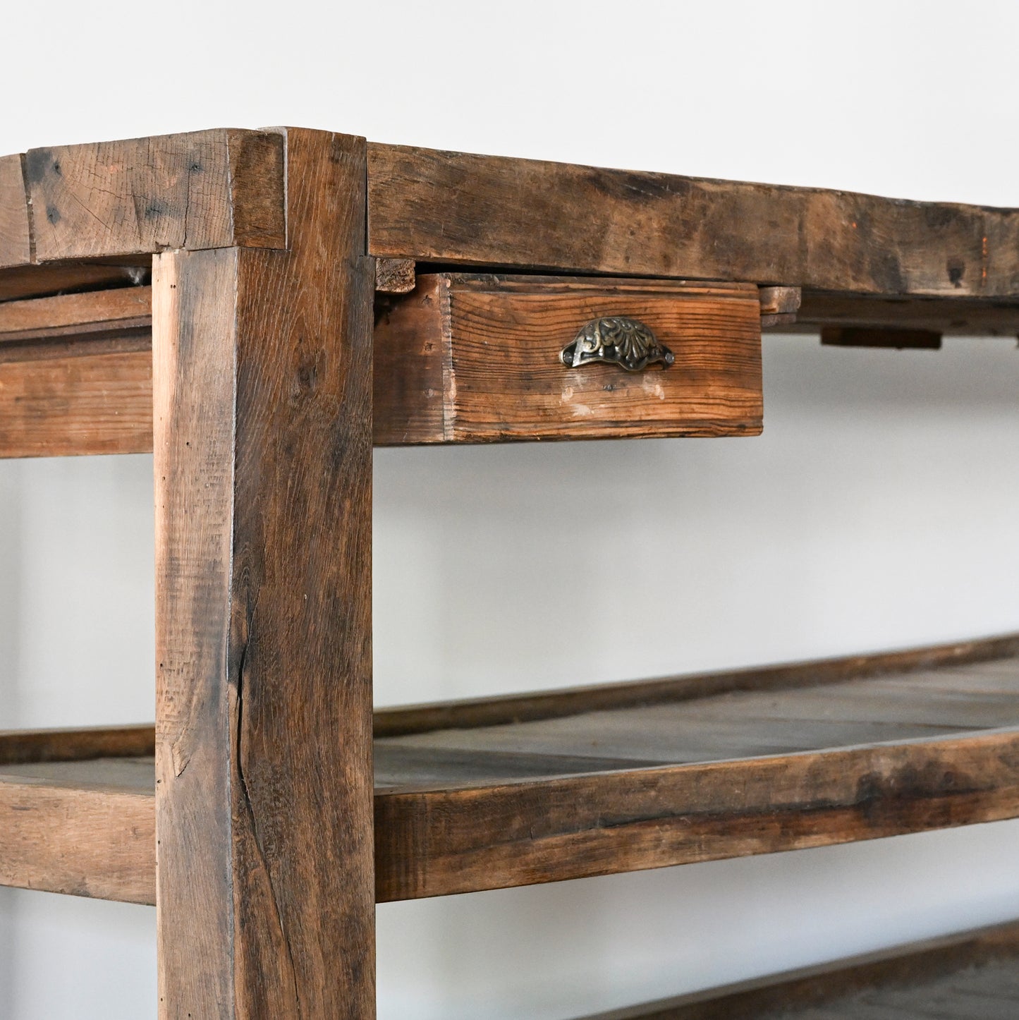 Early to Mid 20th C French Oak Workbench