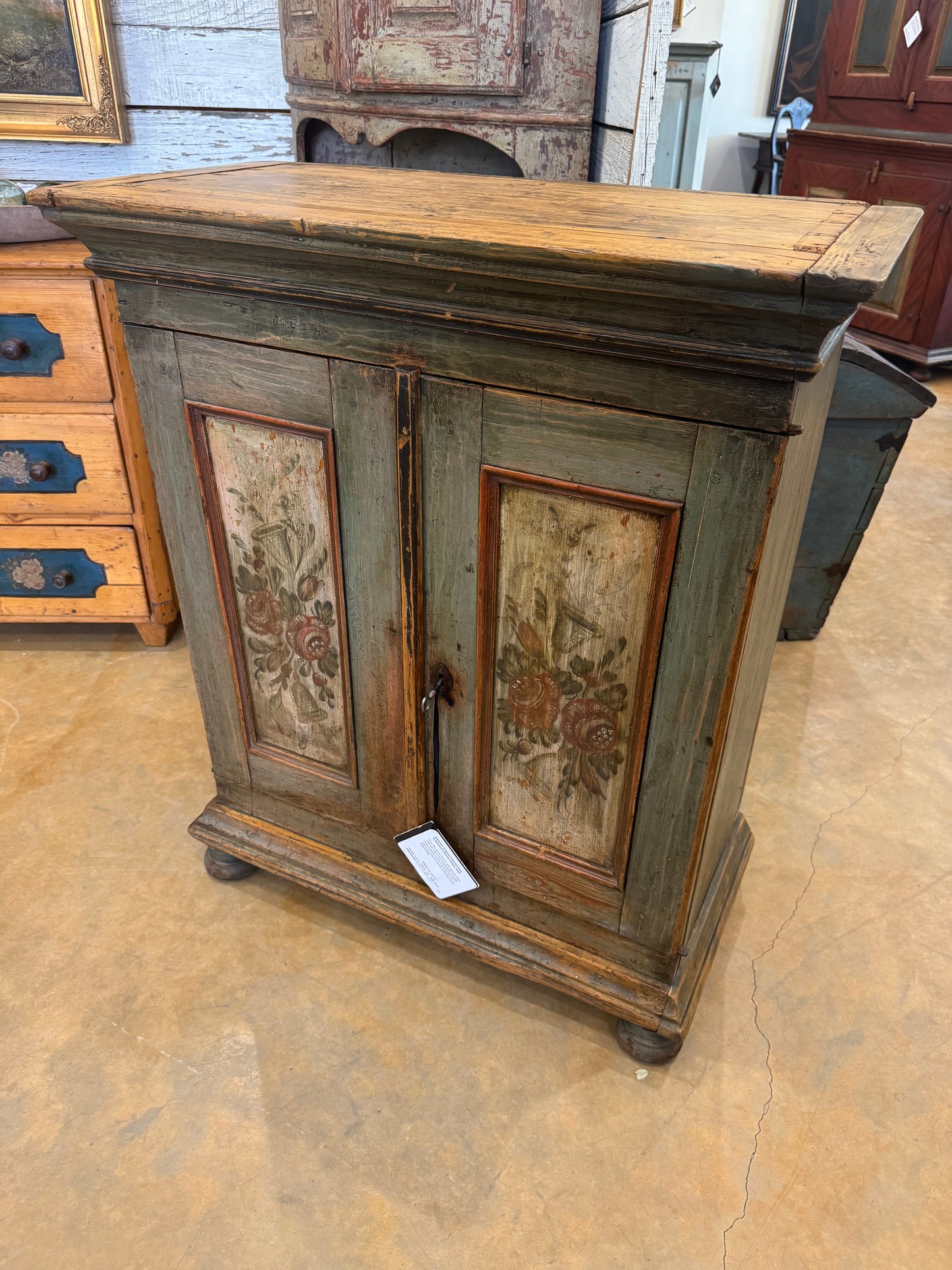Swedish Painted Pine Cabinet